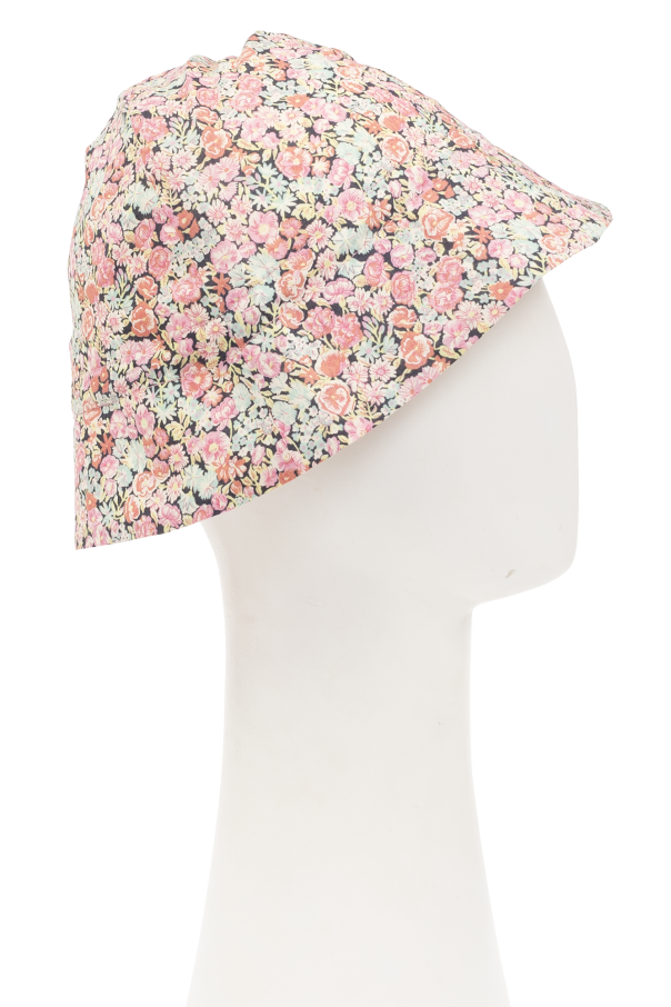 Bonpoint  ‘Grigri’ bucket Tan hat with floral motif