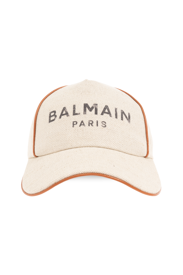 balmain tejido Baseball cap with logo