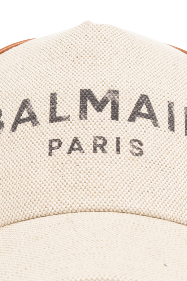 balmain tejido Baseball cap with logo