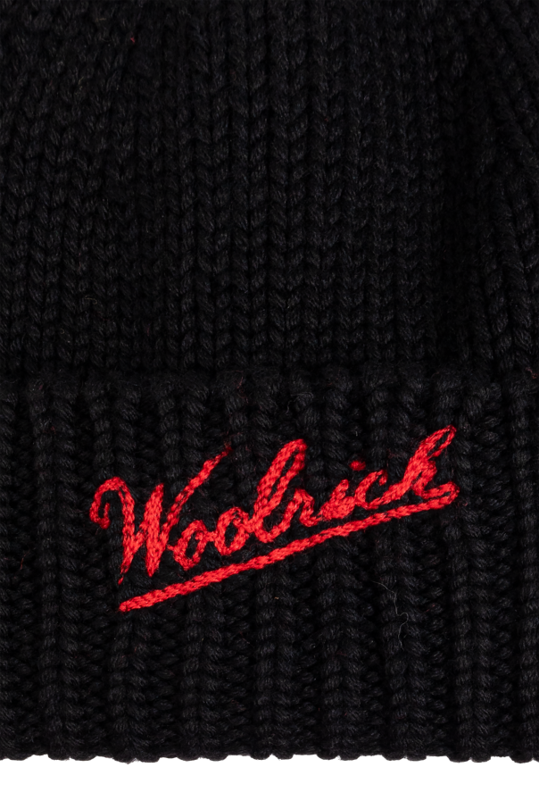 Woolrich Wełniana czapka z logo