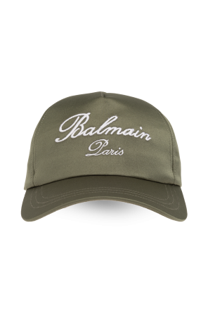 Satynowa czapka z daszkiem od Balmain