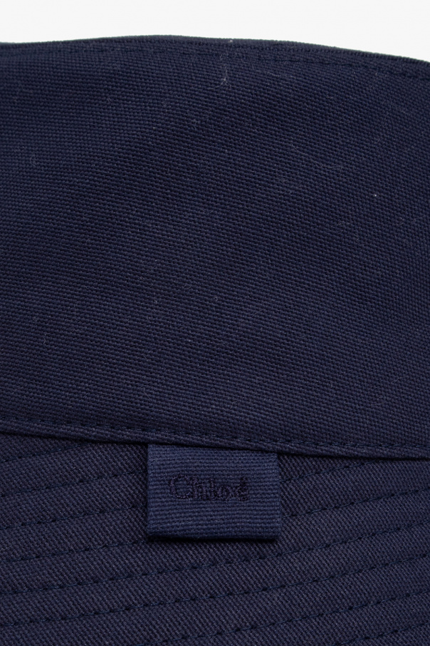 Chloé Palm Angels logo-embroidered cotton cap Blau