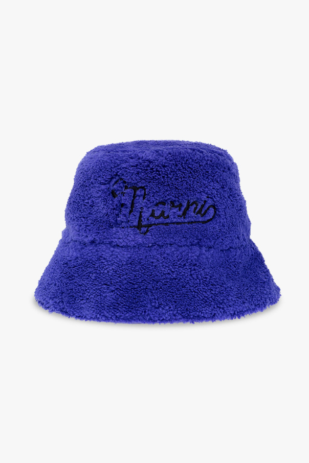 Marni Plain Purple Woven Bucket Hat
