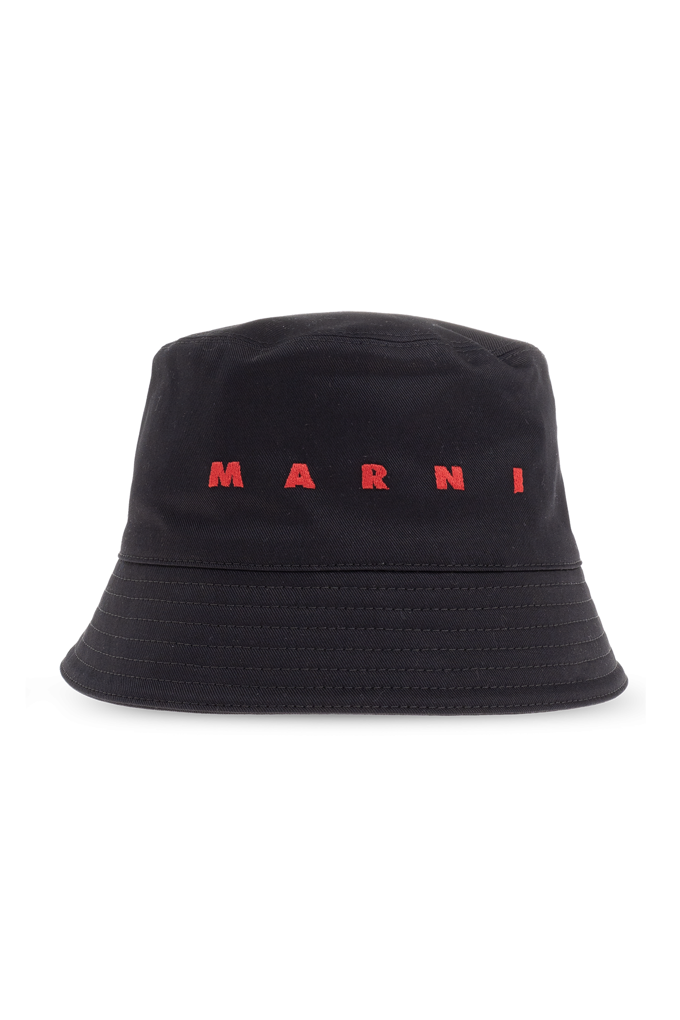 Marni Reclaimed Vintage Inspired Bucket Checked hat met dierenprint