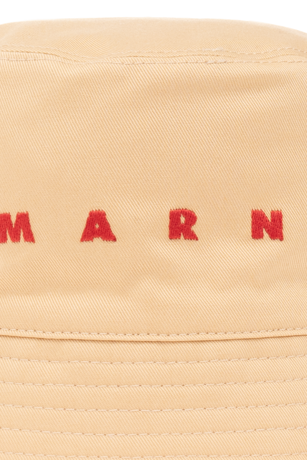 Marni Men's Huk Scaled Logo Stretch Trucker Flexfit Hat