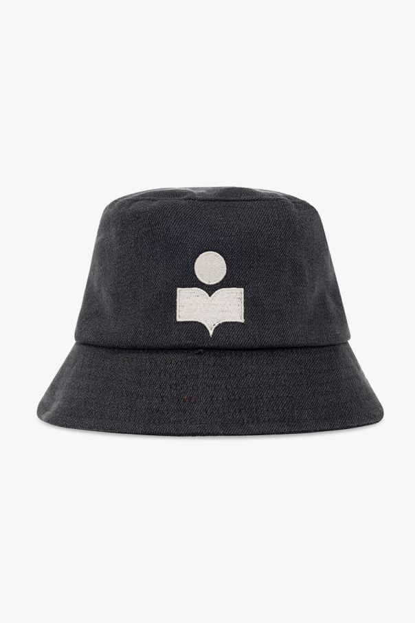 Isabel Marant ‘Haley’ bucket vel hat with logo