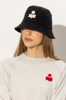 Isabel Marant BLACK Bucket hat with logo