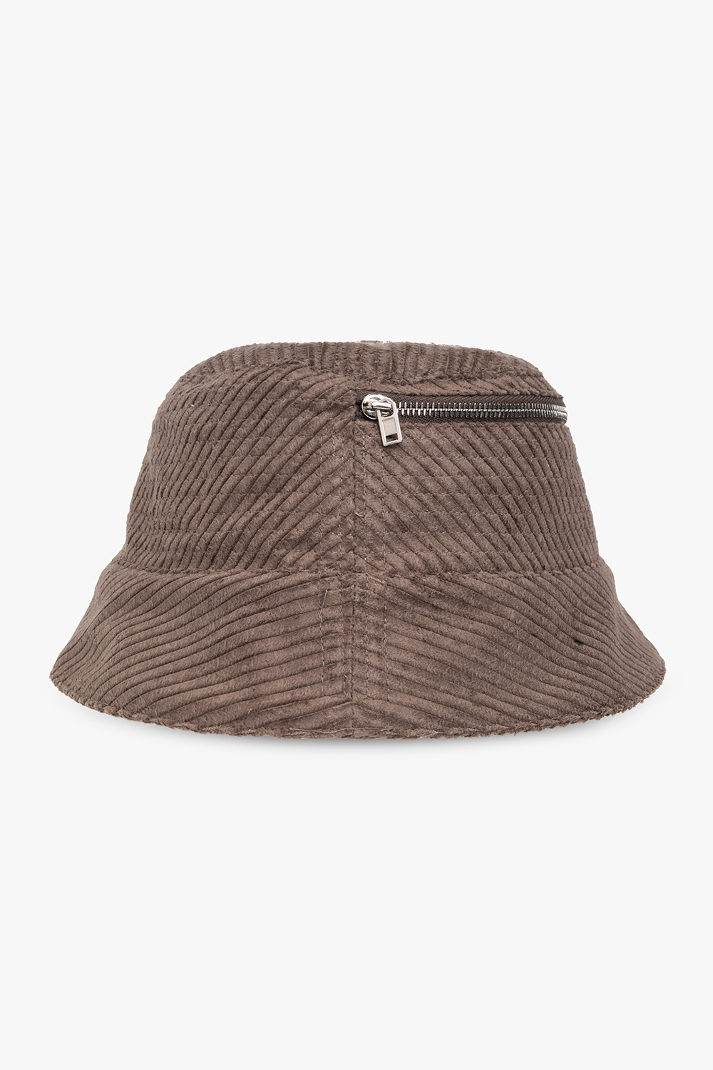 tartan flat-brim cap Orange Corduroy bucket hat