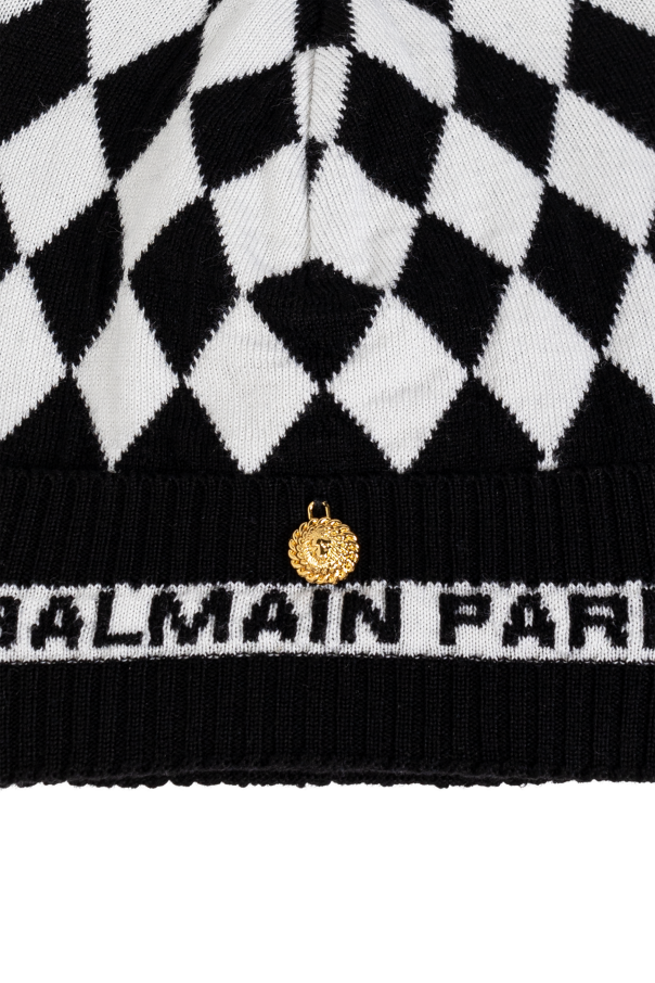 Balmain Wełniana czapka z logo