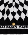 Balmain BLACK Wool hat with logo