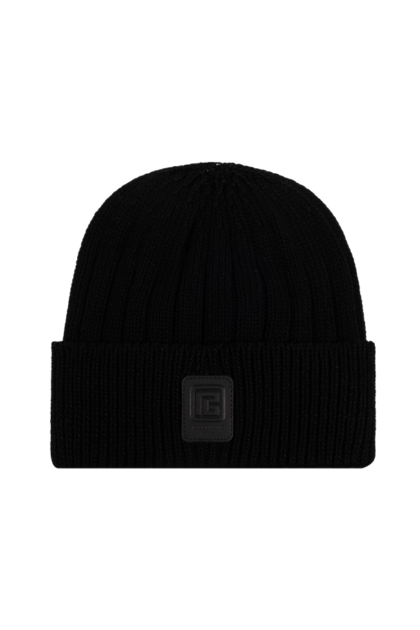 Balmain Wool hat with logo patch