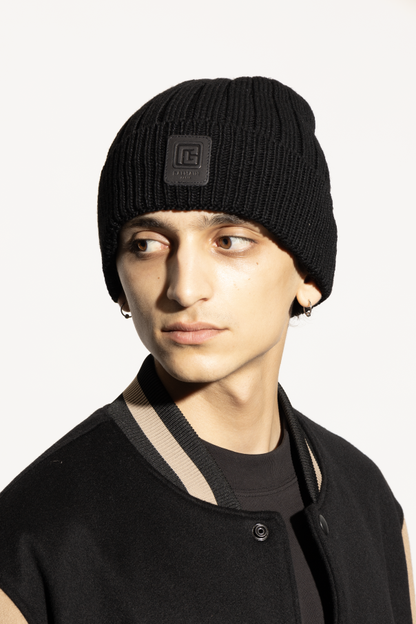 Balmain Wool hat with logo patch