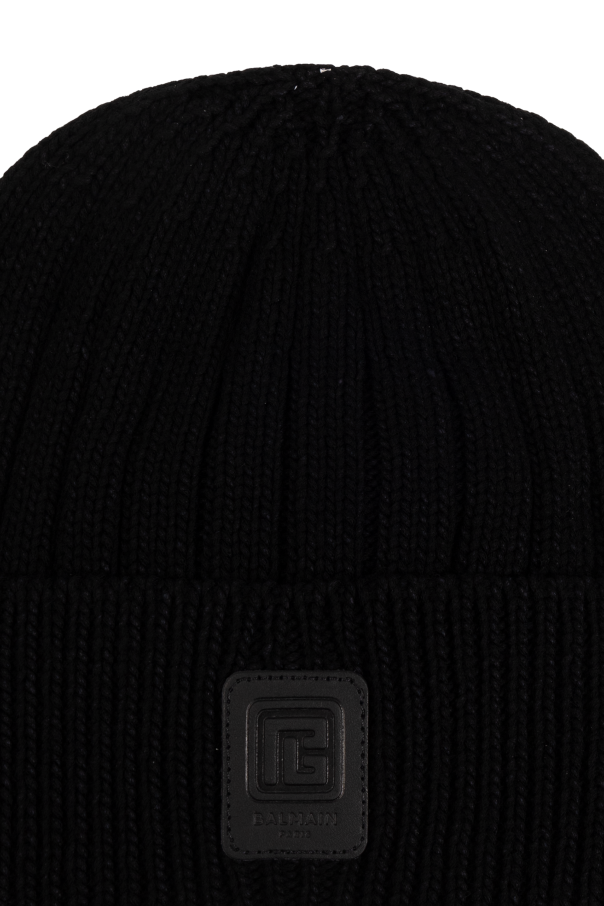 Balmain Wool hat with logo patch