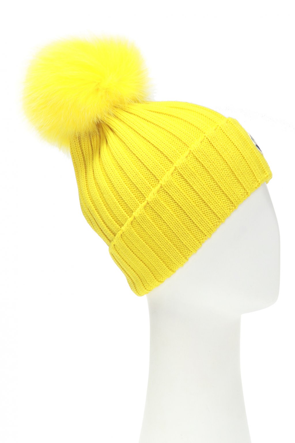 yellow moncler hat