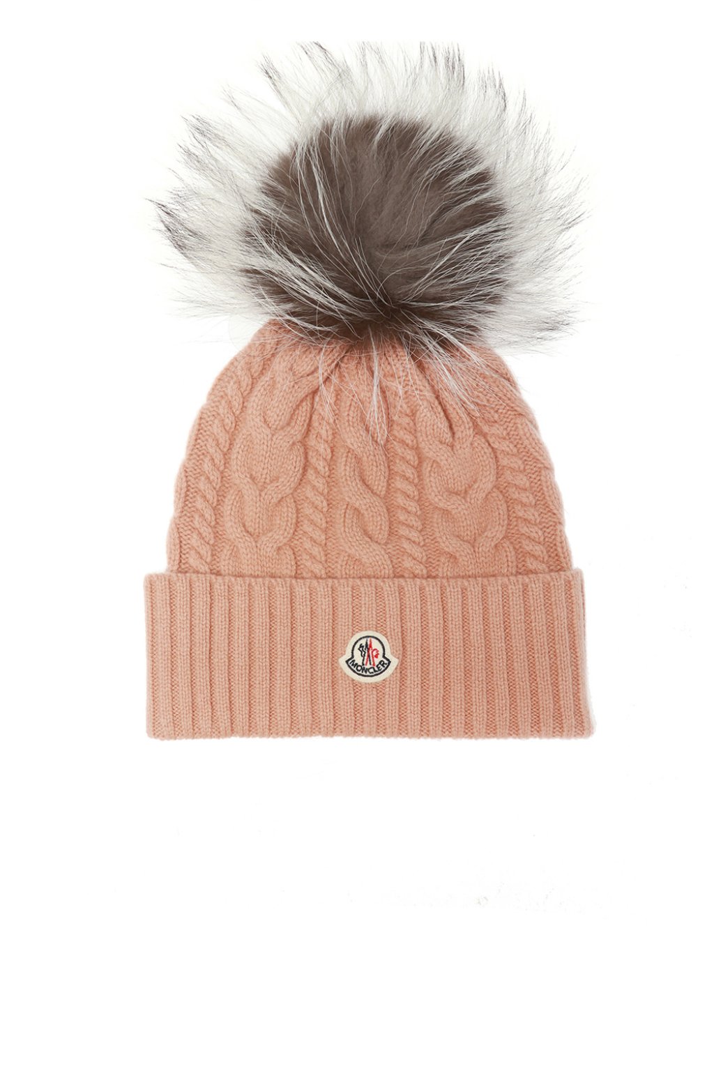 cream moncler hat