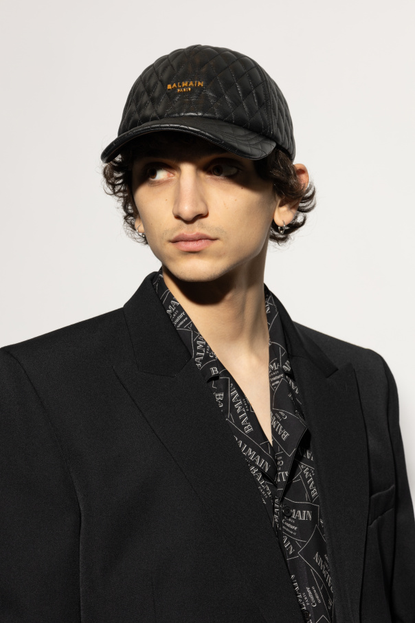 Balmain Leather baseball cap