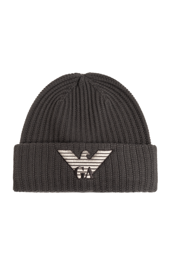 Wool beanie with embroidered logo od Emporio Armani