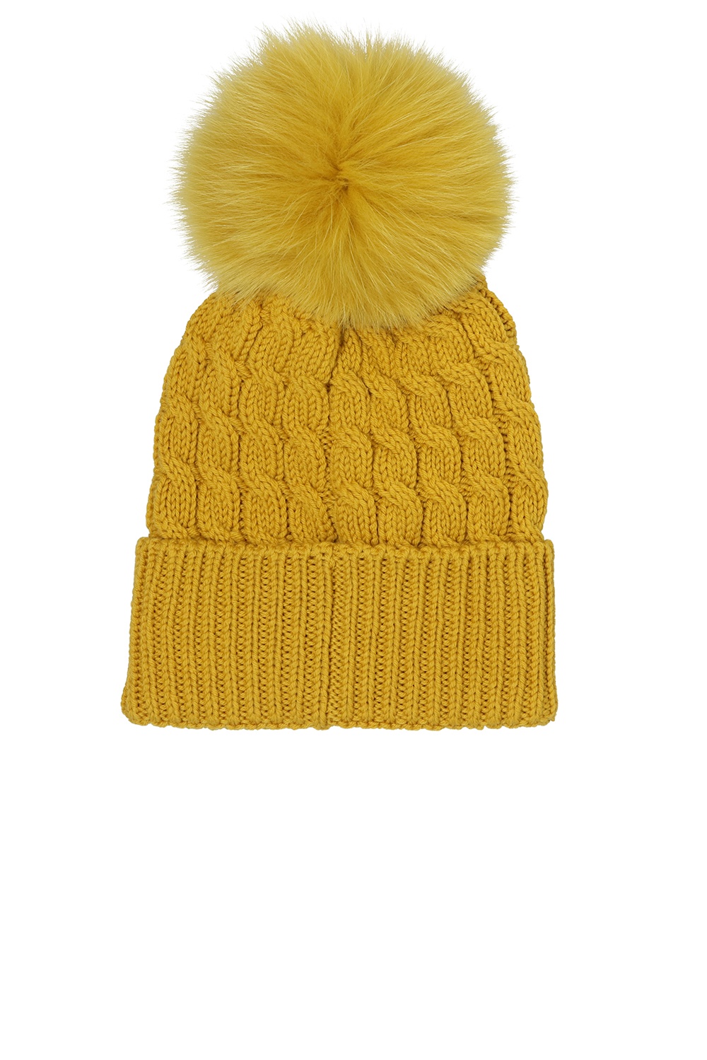 yellow moncler hat