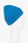 Acne Studios Kids BLUE Wool beanie with logo
