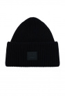 Acne Studios Rib-knit hat with logo