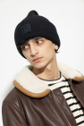 Acne Studios BLACK Rib-knit hat with logo