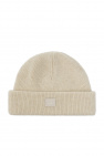 Acne Studios cream Beanie with logo