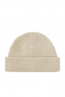 Acne Studios cream Beanie with logo