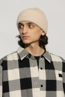 Acne Studios cream Beanie with logo