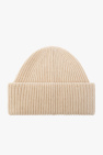 Acne Studios cream Beanie with logo