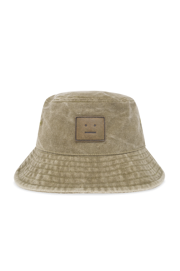 Acne Studios Bucket hat noir with logo