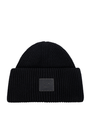 Wool beanie with logo