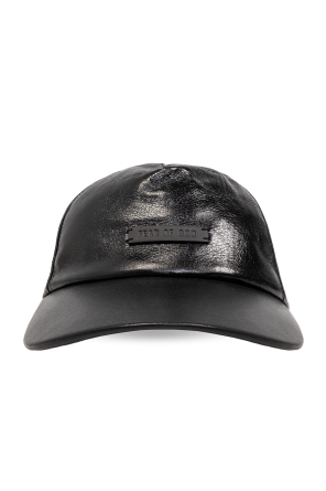 Leather baseball cap