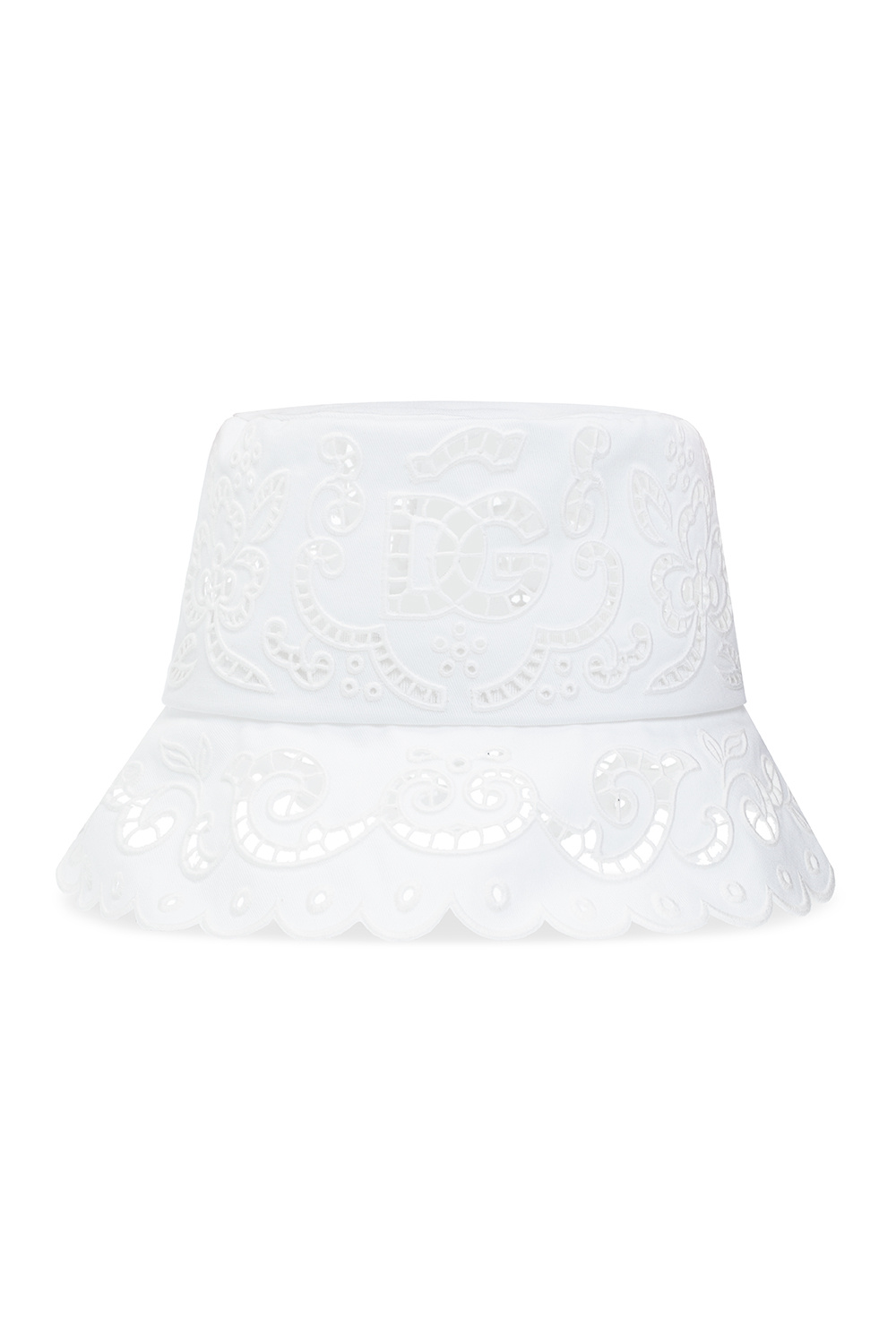 Mix Monogram Jacquard Cap Bucket hat with floral cut-outs