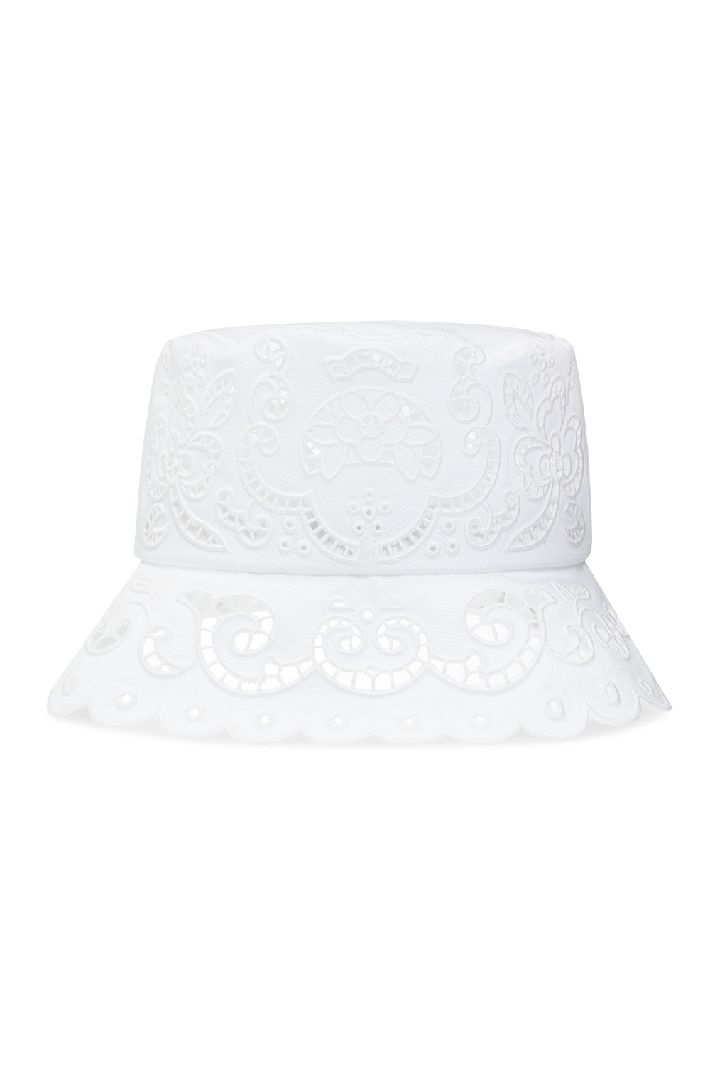 Mix Monogram Jacquard Cap Bucket hat with floral cut-outs