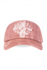 White cotton embroidered detail hat from Tartine et Chocolat featuring a front logo plaque
