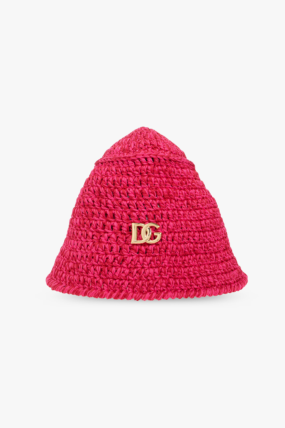 DOLCE & GABBANA OPENWORK TOP Bucket hat with logo