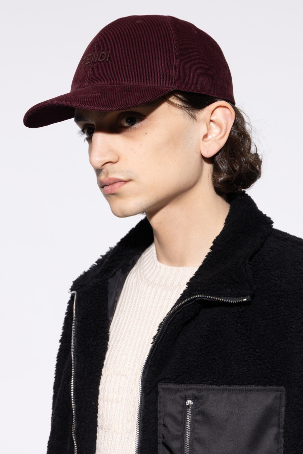Fendi Cord-Cap mit Schirm