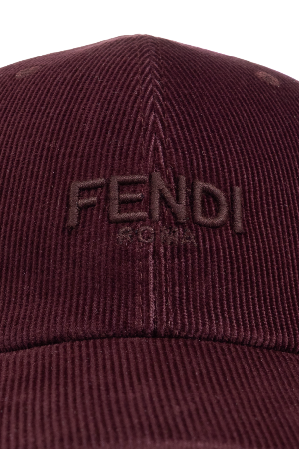 Fendi Cord-Cap mit Schirm