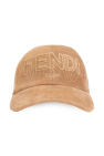 Fendi beige Corduroy cap