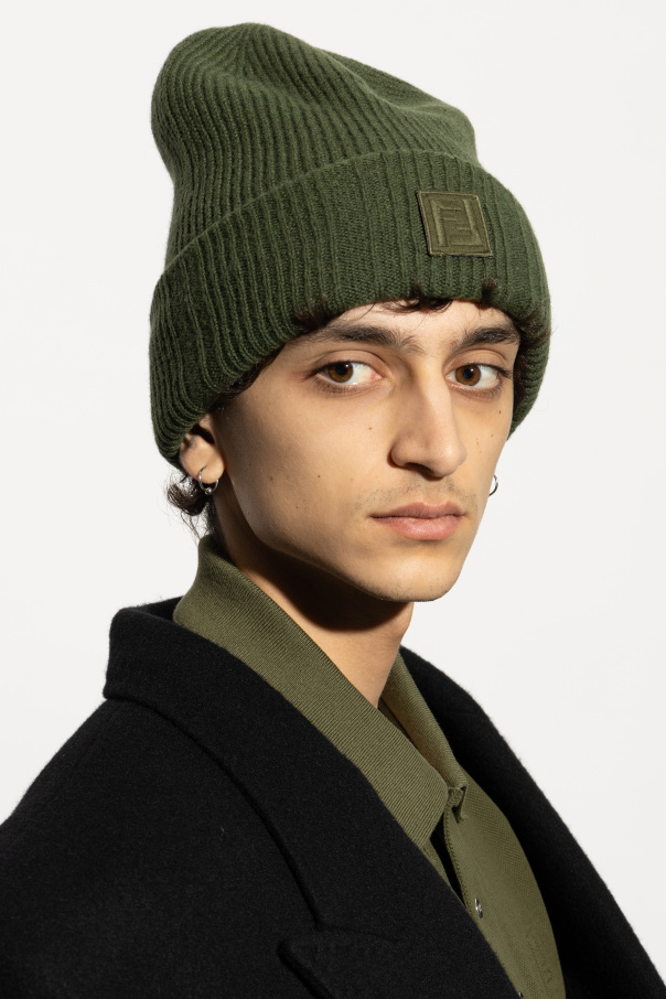 Fendi Wool hat with logo patch