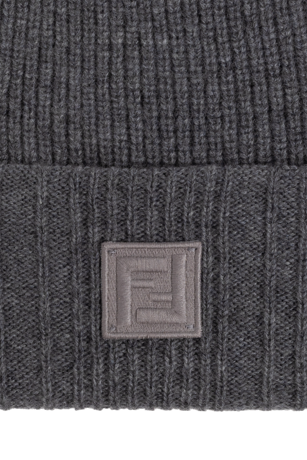 Fendi Wool hat with logo patch