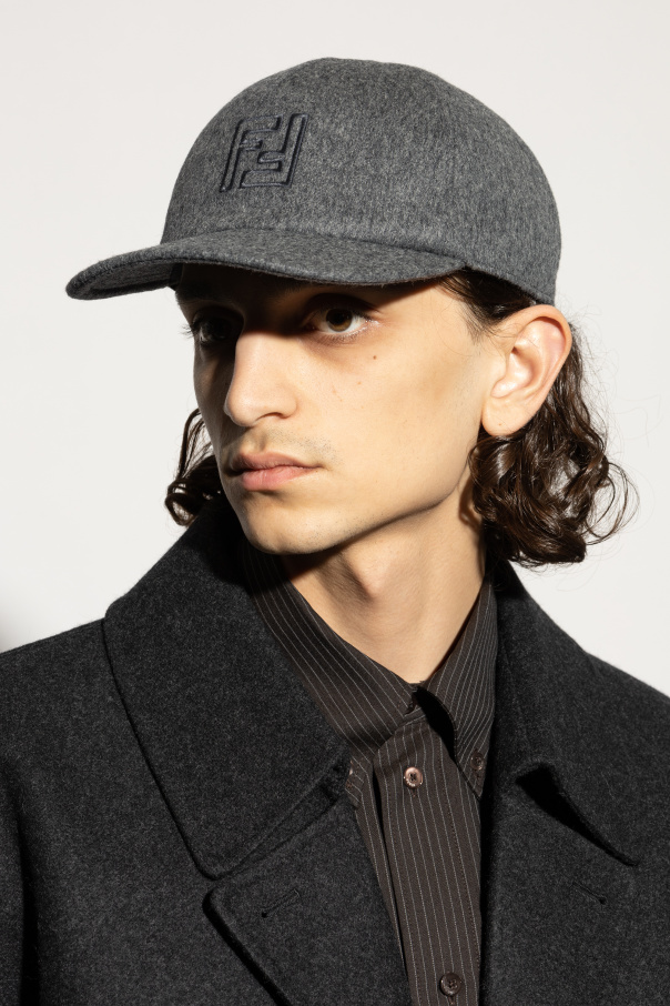 Fendi Gorra de lana con visera