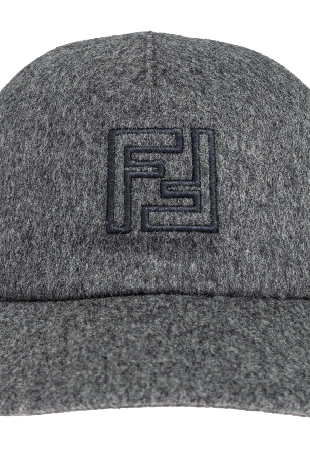 Fendi Gorra de lana con visera