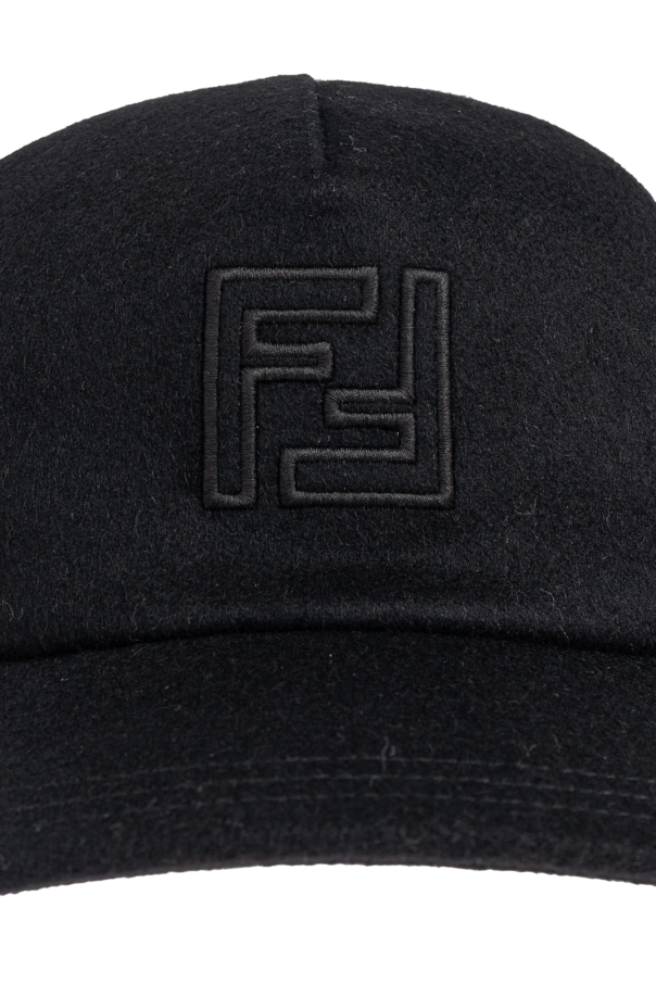 Fendi Gorra de lana con visera