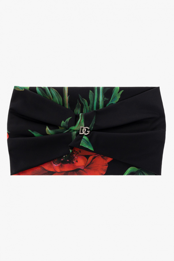 Dolce & Gabbana Cardinale Stiefel 105mm Schwarz Floral headband