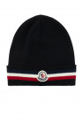 Moncler NAVY BLUE Wool hat with logo