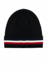 Moncler NAVY BLUE Wool hat with logo