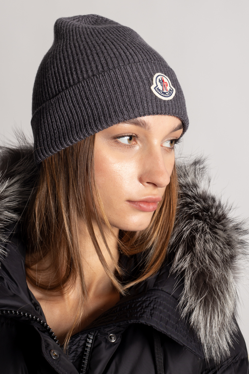 Moncler Wool hat with logo