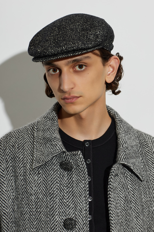 Dolce & Gabbana Wool Herringbone Flat Cap