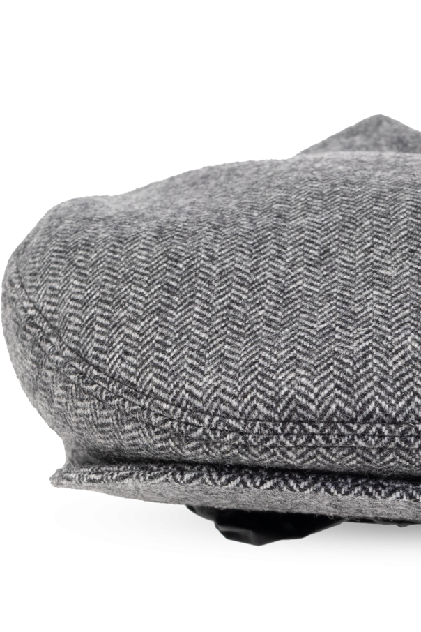 dolce gabbana herringbone canvas tote bag Flat cap with herringbone pattern